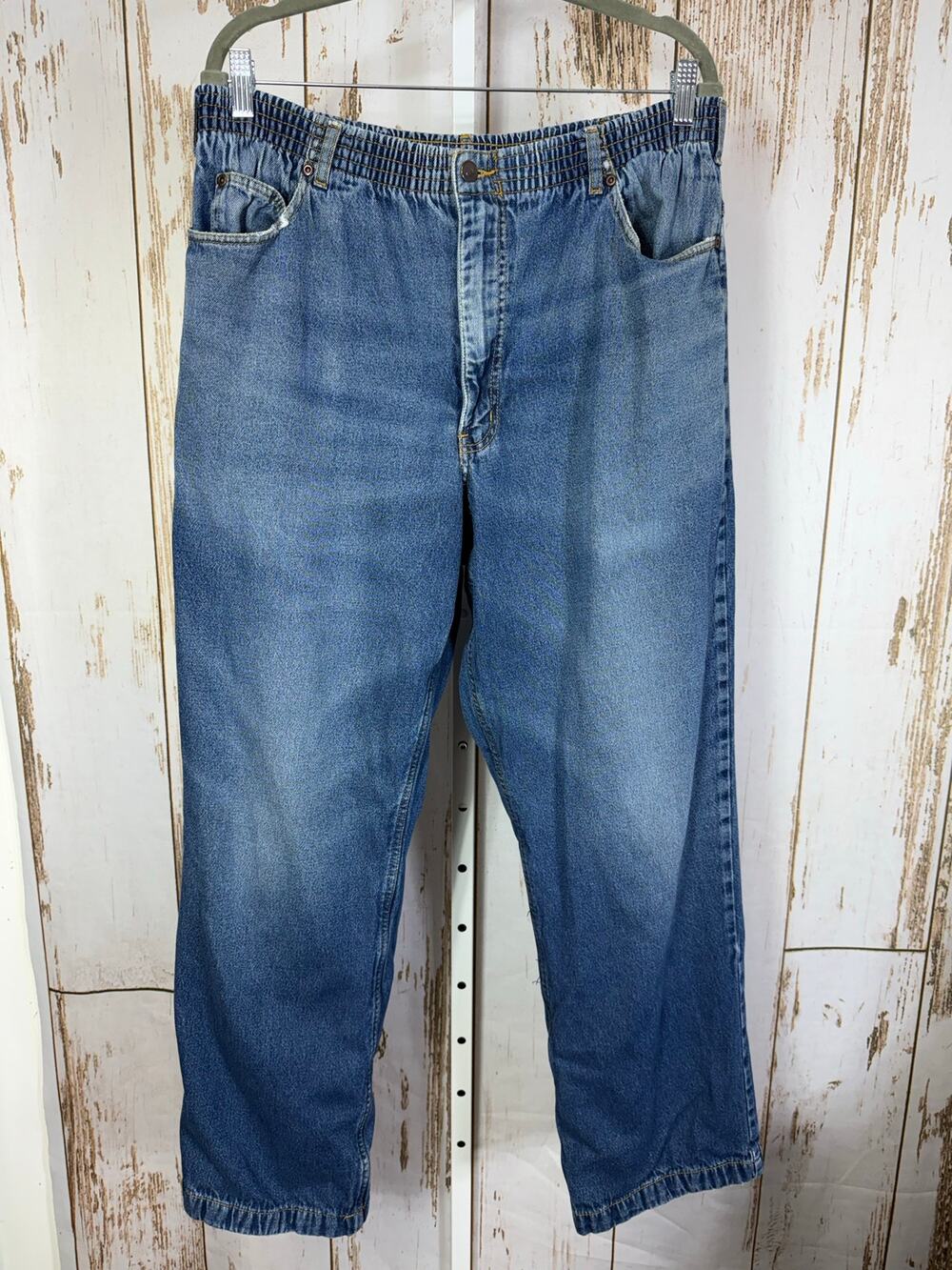 Haband's Ice House Flannel Lined Slacks. Size 36L. Elastic Waist Zip and Button.